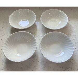 Set of 4 Johnson Brothers Regency White – 6″ Cereal Bowl.